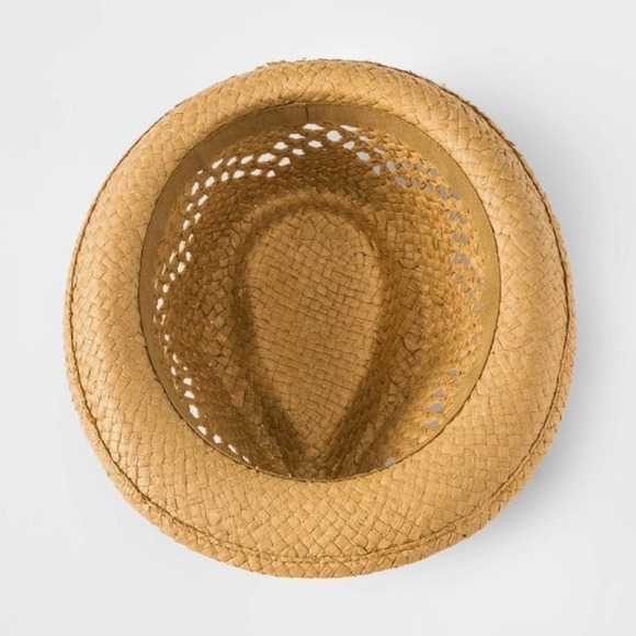 2pc Cat & Jack Kids' Straw Fedora Hat NWT - Picture 3 of 3